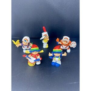 Vintage 1980 Rainbow Kids PVC Figures Lot 5 - Wallace Berrie Portugal- Rare Toys